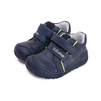 DD Step - Kisfiú vízlepergetős barefoot bokacipő - sötétkék, 28, 29, 30, 31