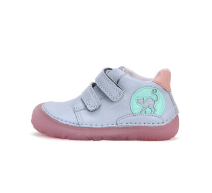 DD Step - Kislány vízlepergetős barefoot bokacipő - kék, cicás, 20, 23, 26, 30 - Image 8