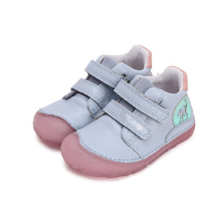 DD Step - Kislány vízlepergetős barefoot bokacipő - kék, cicás, 20, 23, 25, 26, 27, 30, 31