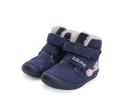 DD Step - Kislány bélelt barefoot cipő - cicás 20, 25
