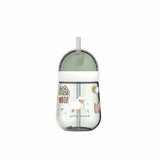 Little Dutch szívószálas pohár 300 ml - Little Farm