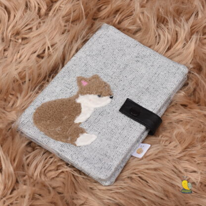 Kiskönyv borító - Simple Grey - 3D-s, simogathatós - Róka