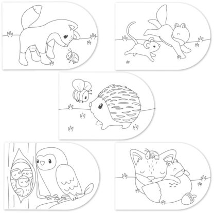 Little Dutch kifestő könyv 4 színű festékkel és ecsettel - Forest Friends - Image 2