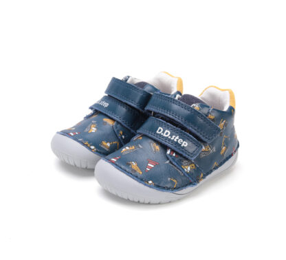 DD Step - Kisfiú barefoot bokacipő - markolós, 20, 21, 22, 23, 24, 25