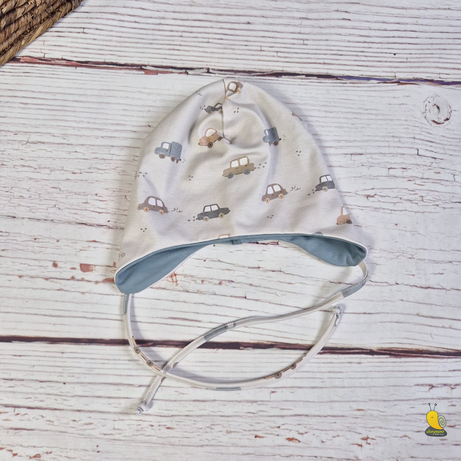 Gyerek megkötős sapi - Drapp autók