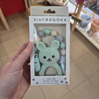 3in1 rágóka - Zöld nyuszi