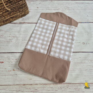 Ovis zsák cipzárral - Beige kockák
